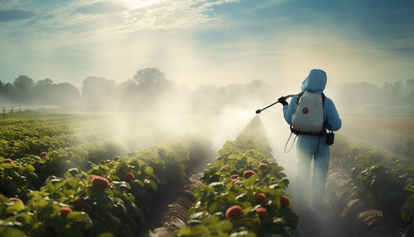 Pesticides spraying on Fields